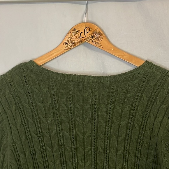 St. John's Bay Crew Neck, Cable Knit, Long Sleeve, Pullover Sweater in XLP/16P - Picture 10 of 13